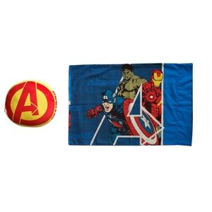 Marvel Iron Man Cushion / Avengers Hulk Captain America Pillow Case Excell Cond